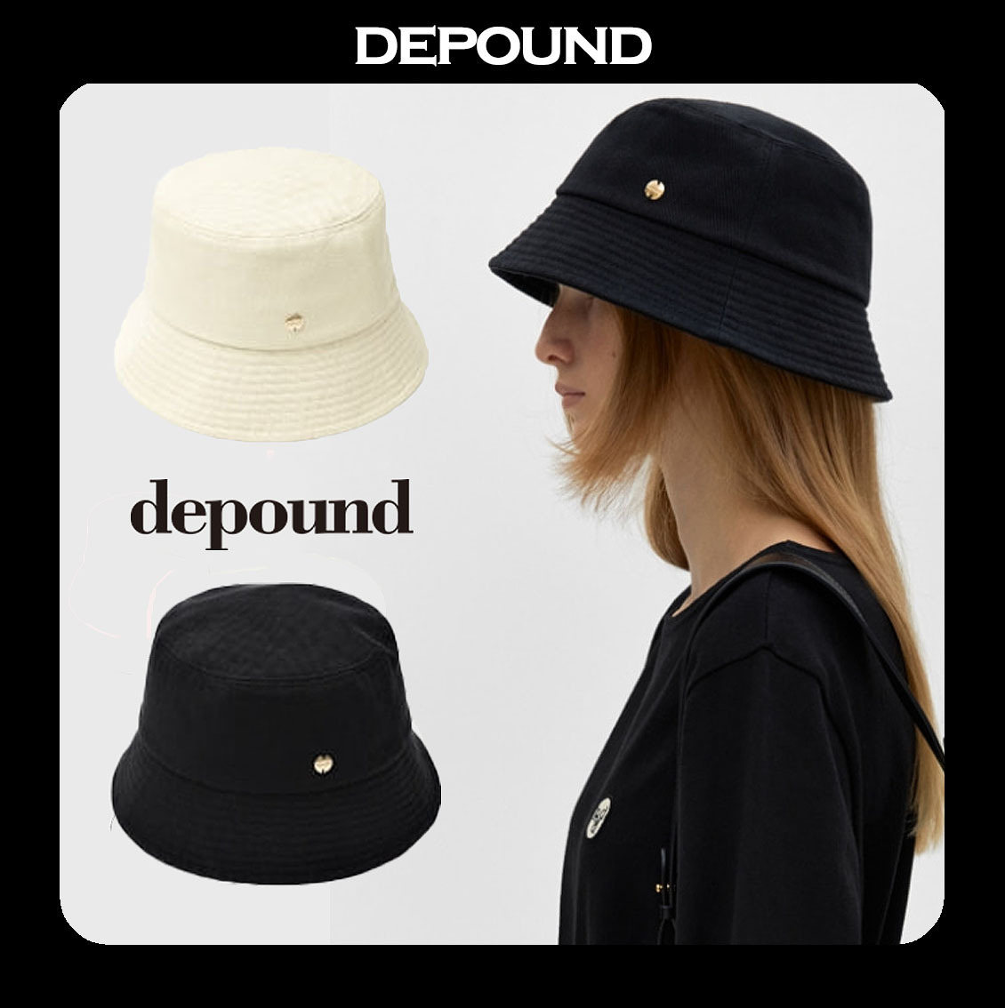 depound★[正規品]韓国人気 Cotton Twill Bucket Hat 2Color