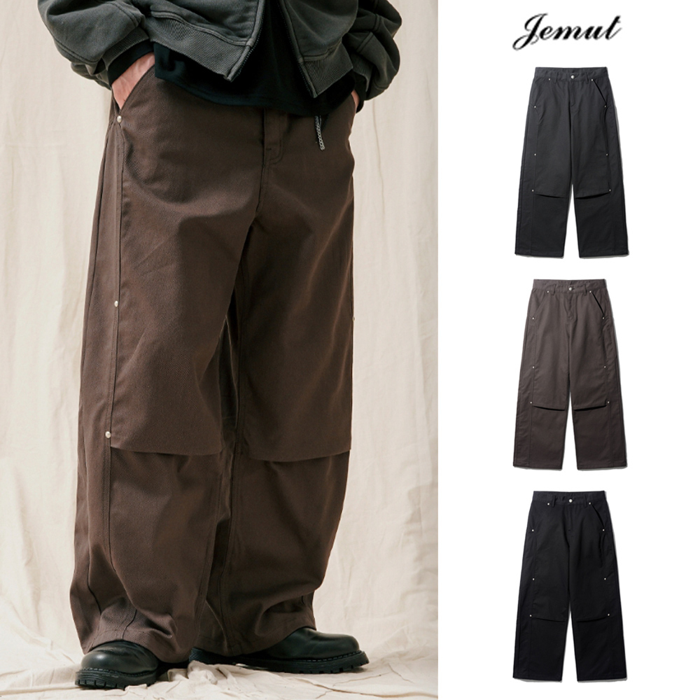 【JEMUT】24SS★ Onyx Curve Wide Pants