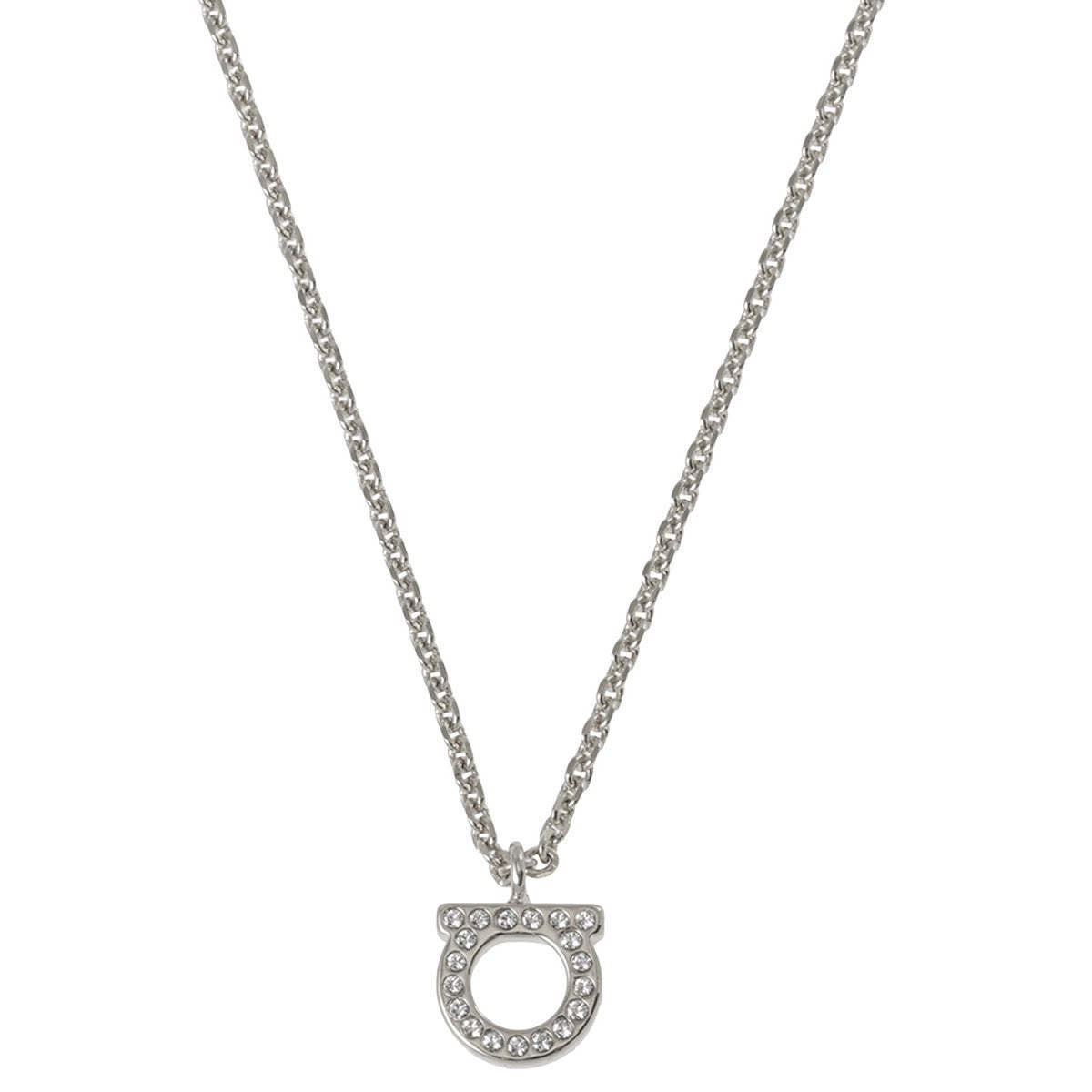 Salvatore Ferragamo ネックレス 760131 696655 シルバー+クリア