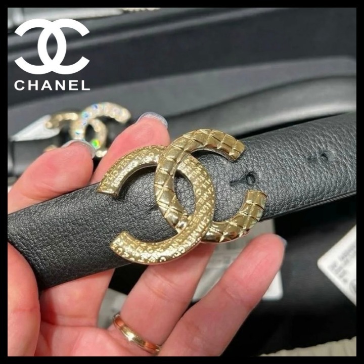 ☆さりげないデザイン☆CHANEL ロゴ ベルト