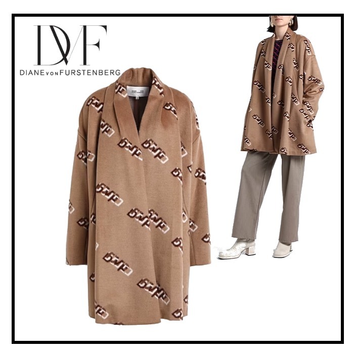 DIANE von FURSTENBERG ジャガード ニットコート