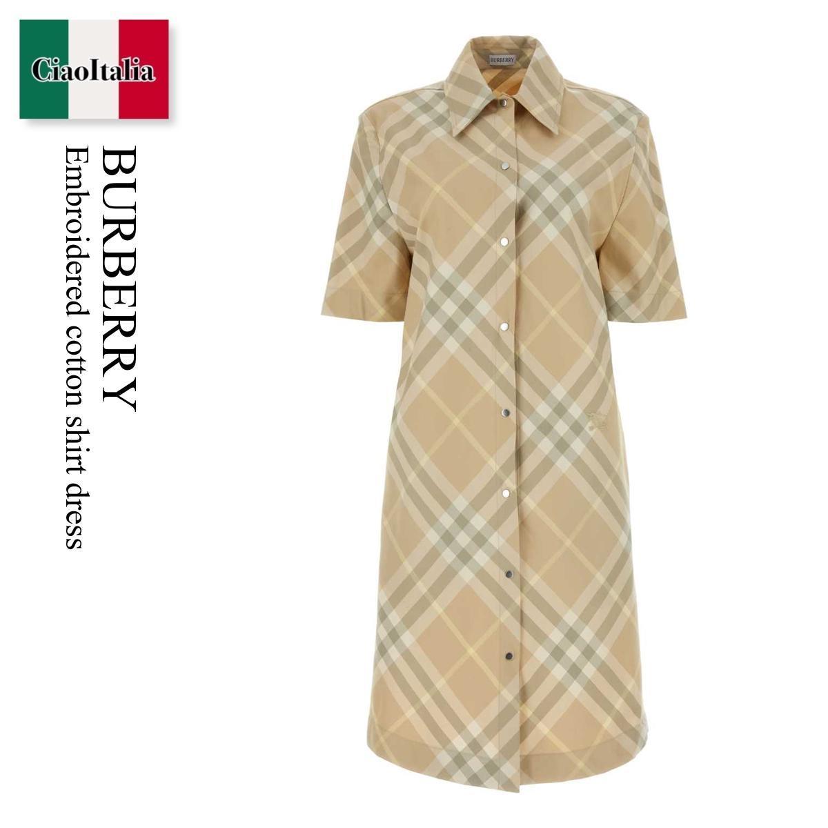 ワンピース Burberry Embroidered Cotton Shirt Dress