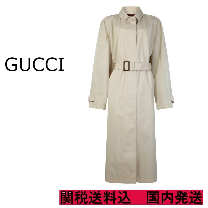 【GUCCI】コットンギャバジン トレンチコート