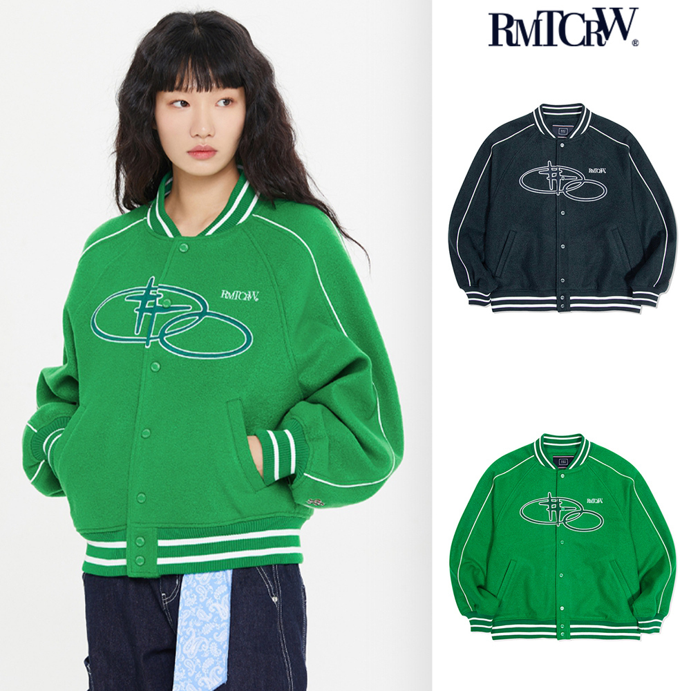 【ROMANTIC CROWN】24SS★ CASENTINO WOOL VARSITY JACKET
