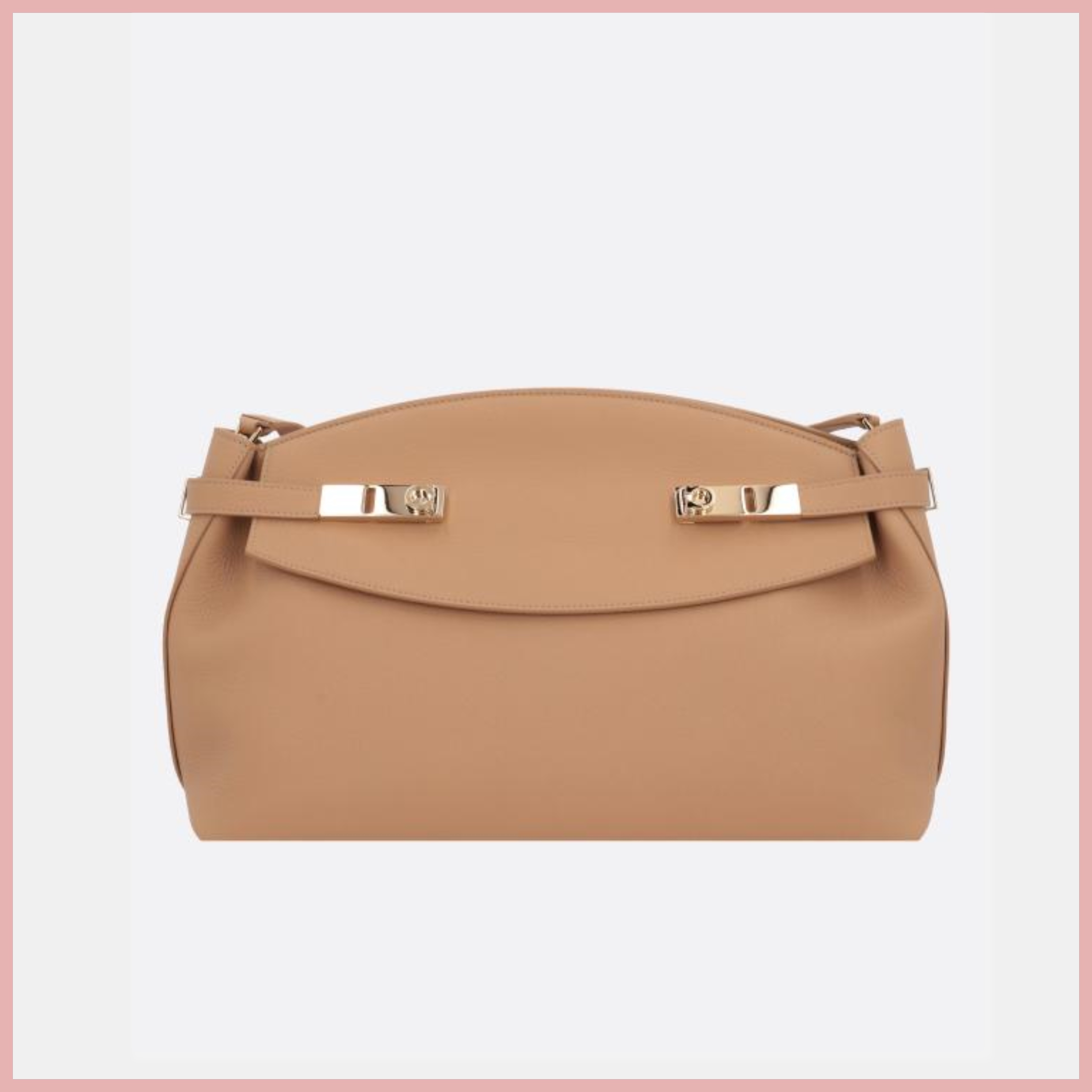 関税送料込 フェラガモ FERRAGAMO Hug レザーショルダーバッグ