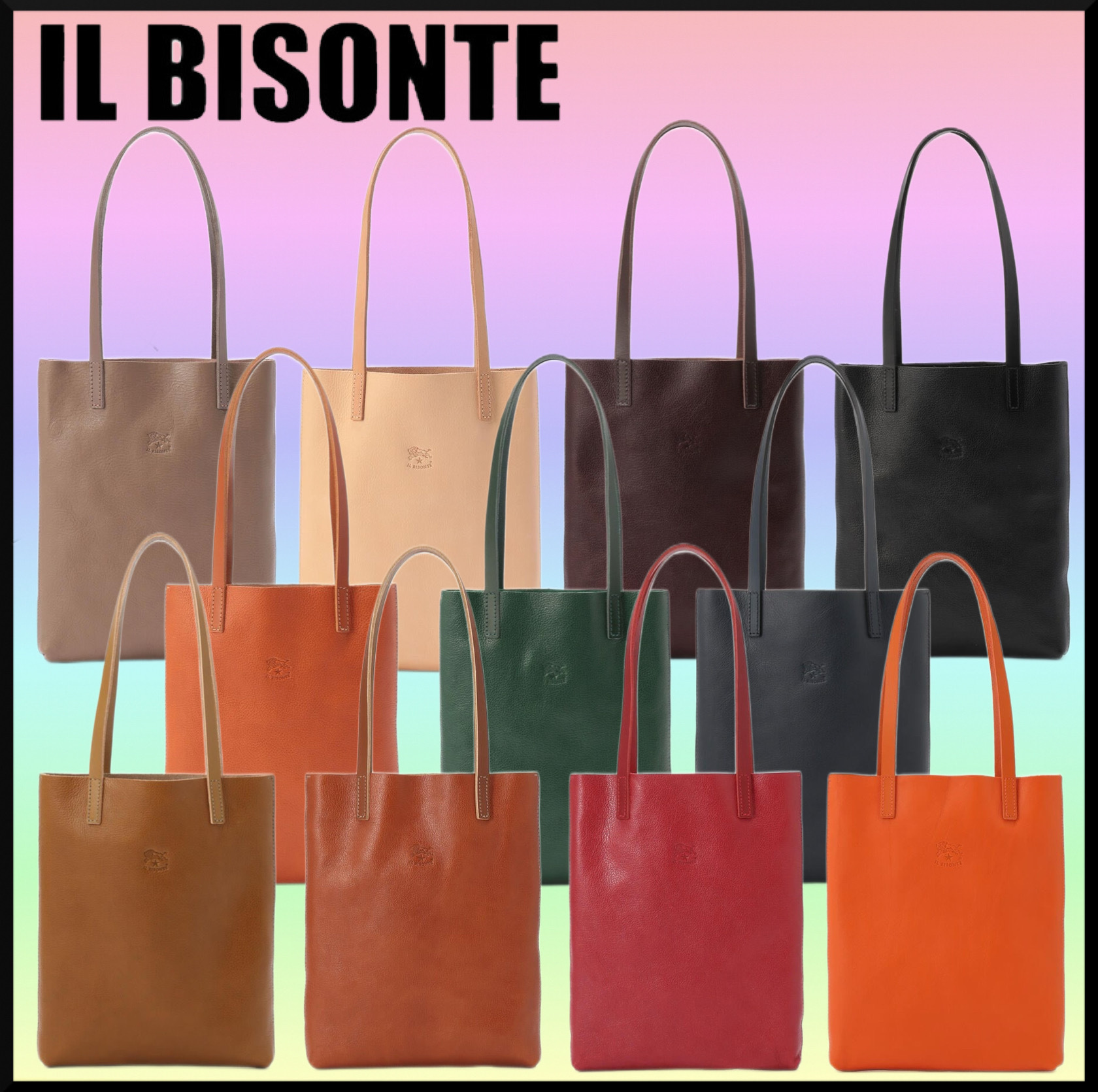人気★IL BISONTE レザートートバッグ★シンプル ギフトに最適