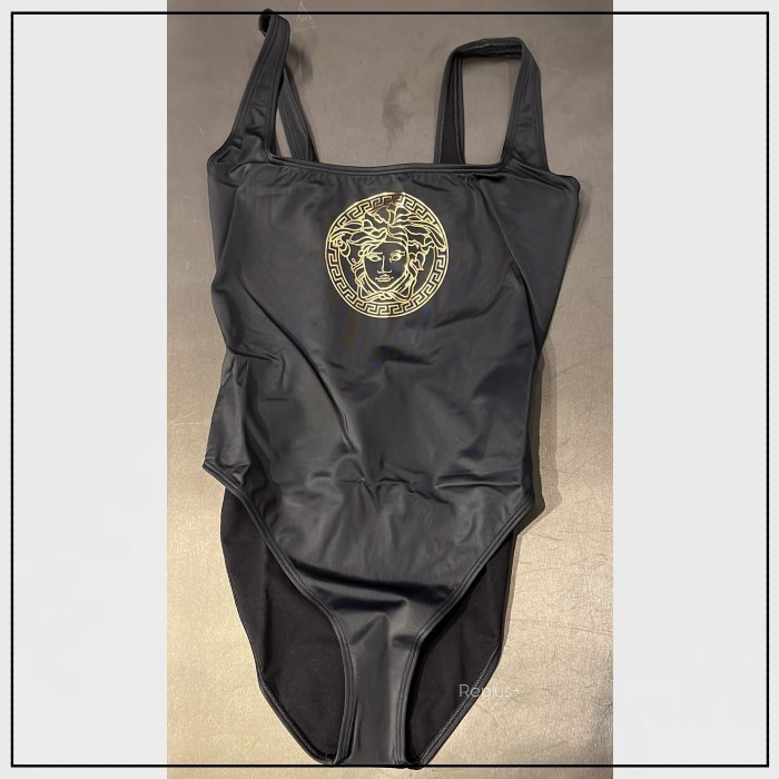 【Versace】メデゥーサ グレカ スイムウェア ワンピース 黒