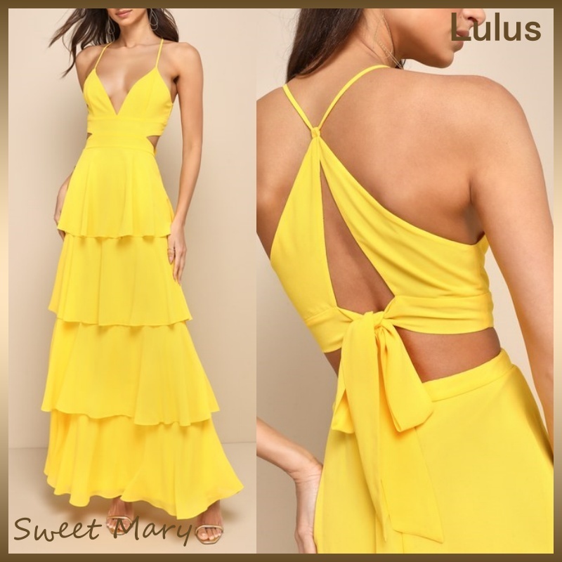 Lulus☆Tier and Now/ティアード マキシドレス♪送料込