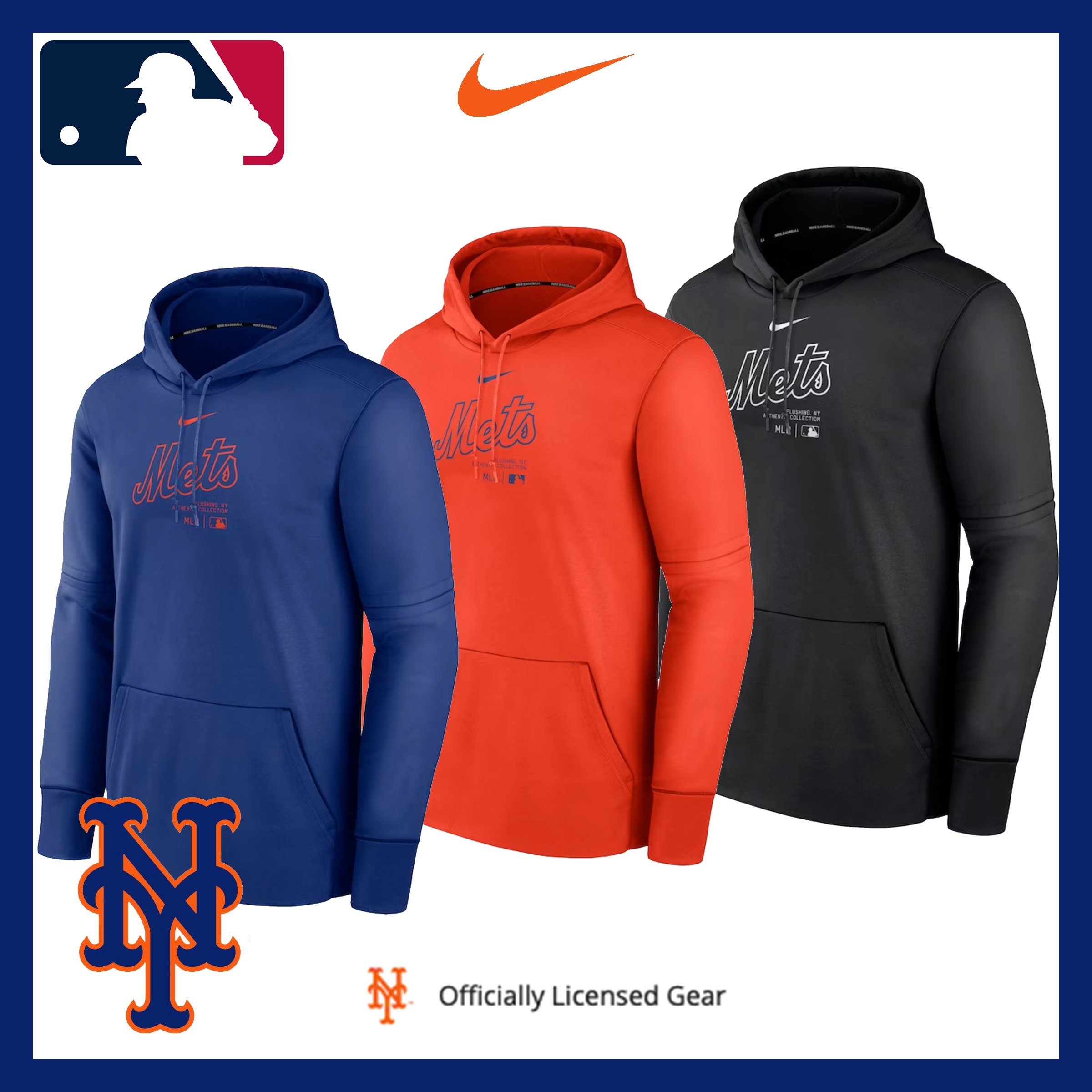 【ナイキ】2024年 MLB メッツ公式 ゲームパーカー☆千賀滉大☆