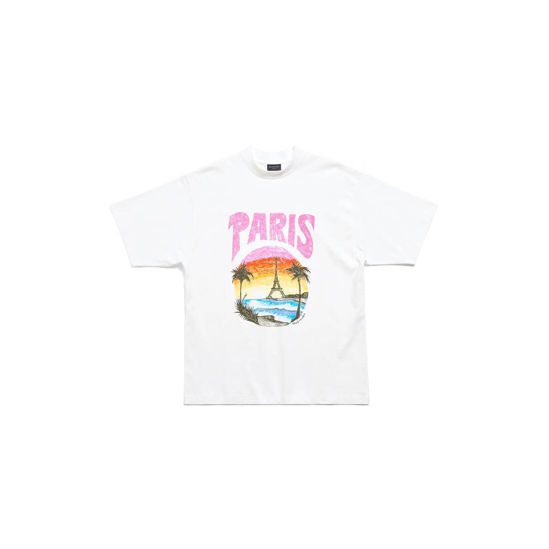 【BALENCIAGA】パリ トロピカルTシャツ ロゴ入り 関税送料込 BALENCIAGA】PARIS トロピカル T シャツ (BALENCIAGA/Tシャツ