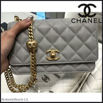 【大人エレガントな希少グレー】CHANEL★チェーンウォレット