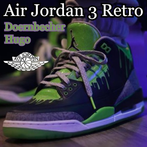 スニーカー Nike Air Jordan 3 Retro Doernbecher Hugo FZ3030-919