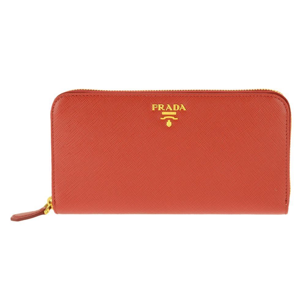 PRADA 1ML506-S/ME/FUOCO プラダ ラウンドファスナー長財布