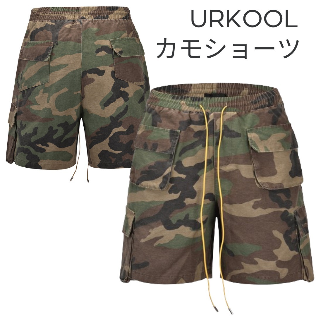 URKOOL カモフラージュ カーゴ ショーツ パンツ ミリタリー