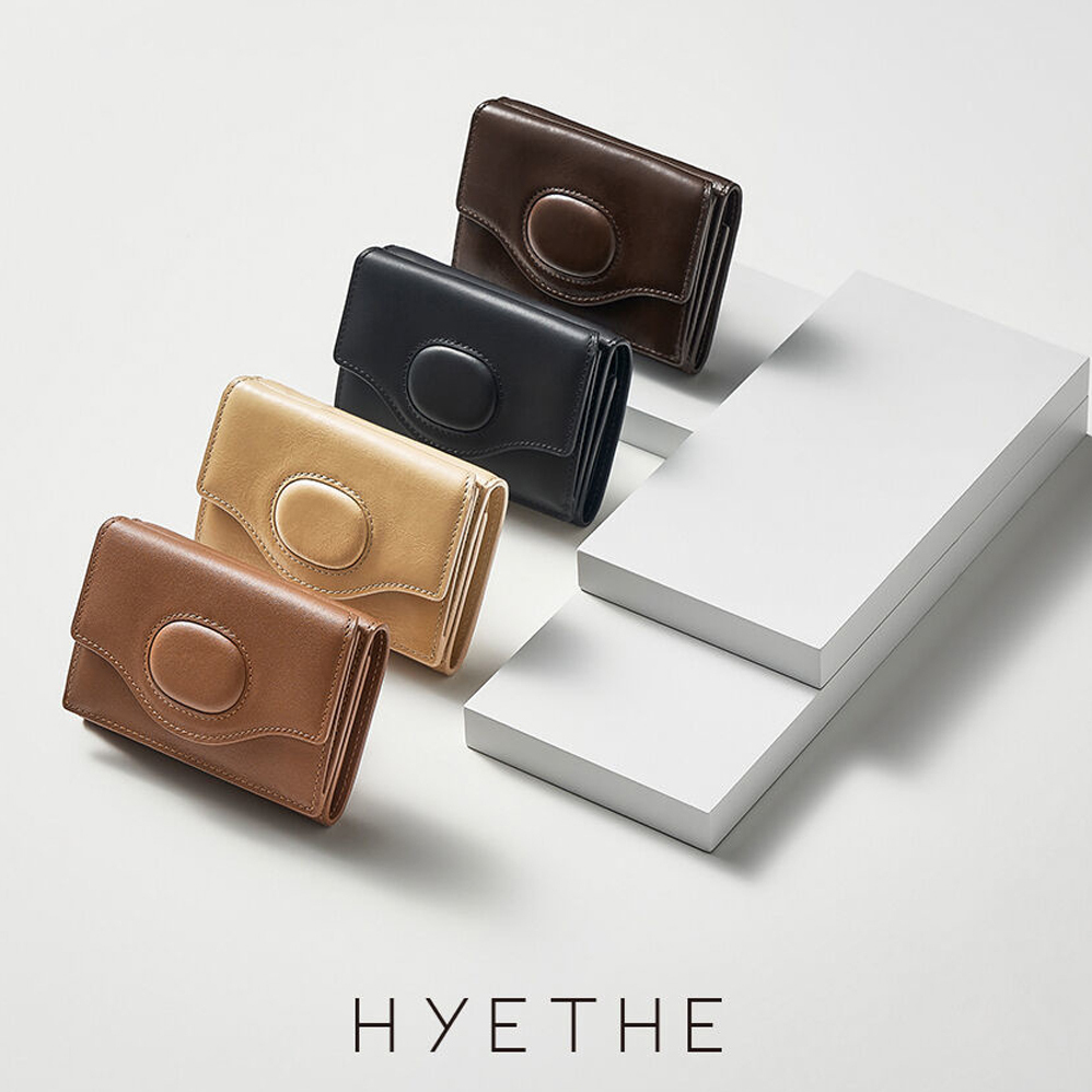 【HYETHE】EGGSHELL MEDIUM WALLET〜折りたたみ(三つ折り)財布 HYETHE】EGGSHELL MEDIUM WALLET〜折りたたみ(三つ折り)財布