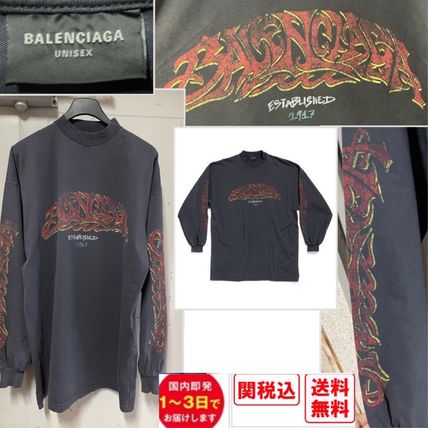 BALENCIAGA Long Sleeve Pullovers Street Style Long Sleeves Long Sleeve T-shirt