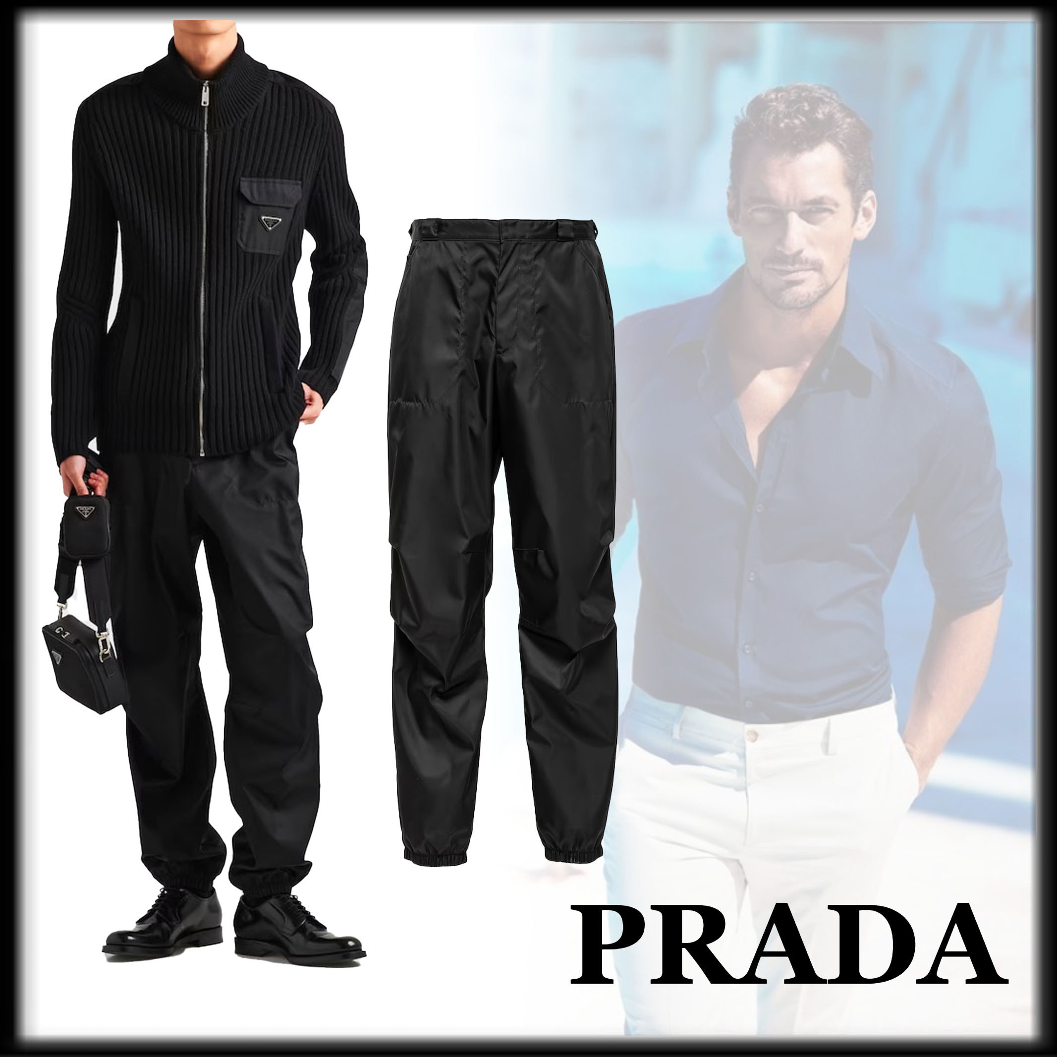 PRADA オシャレ ロゴ Re-Nylon パンツ