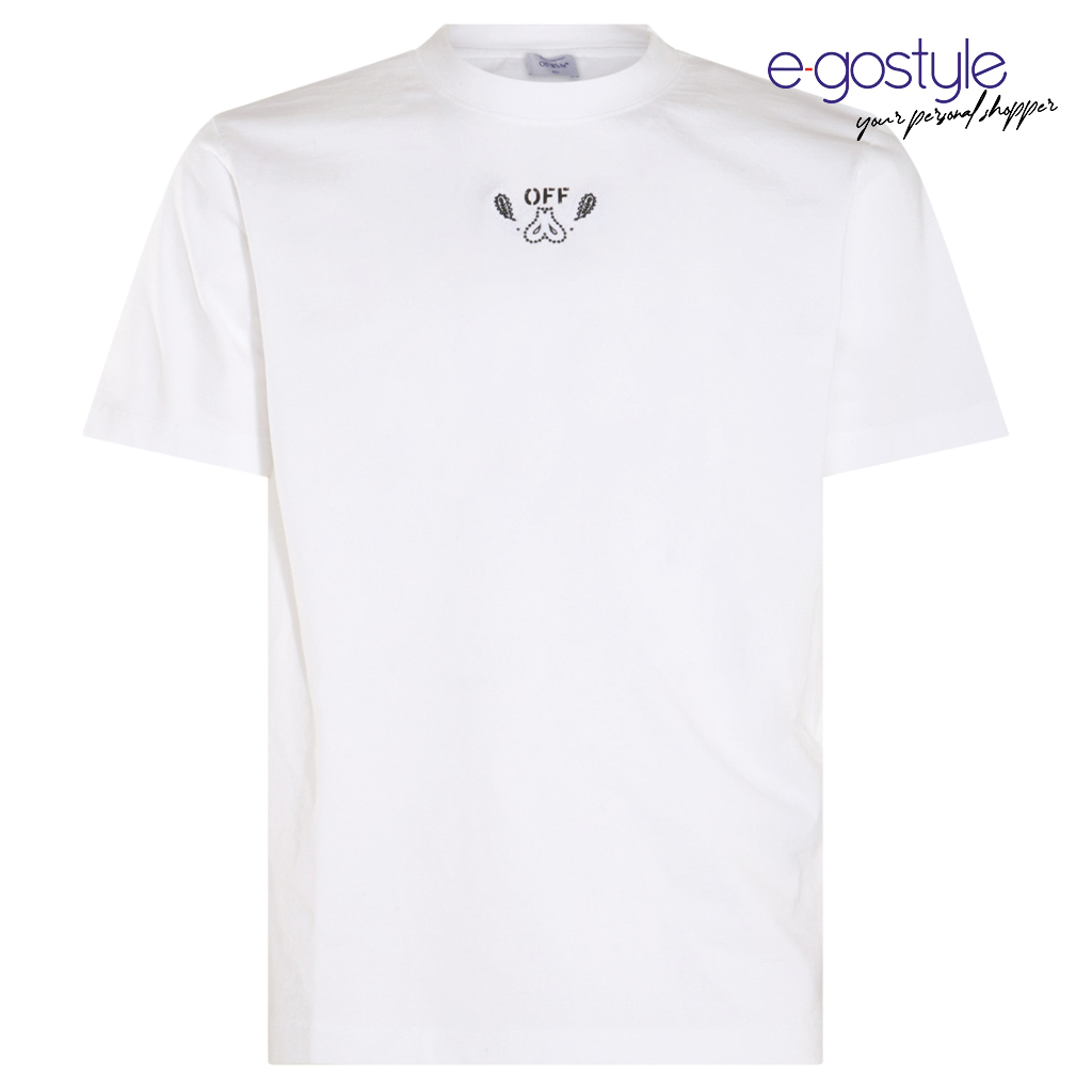 OFF-WHITE TシャツS WHITE/BLACK