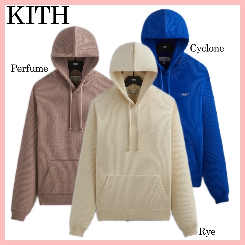KITH ストライプ Interlock Williams III フーディ 3色 送料込み