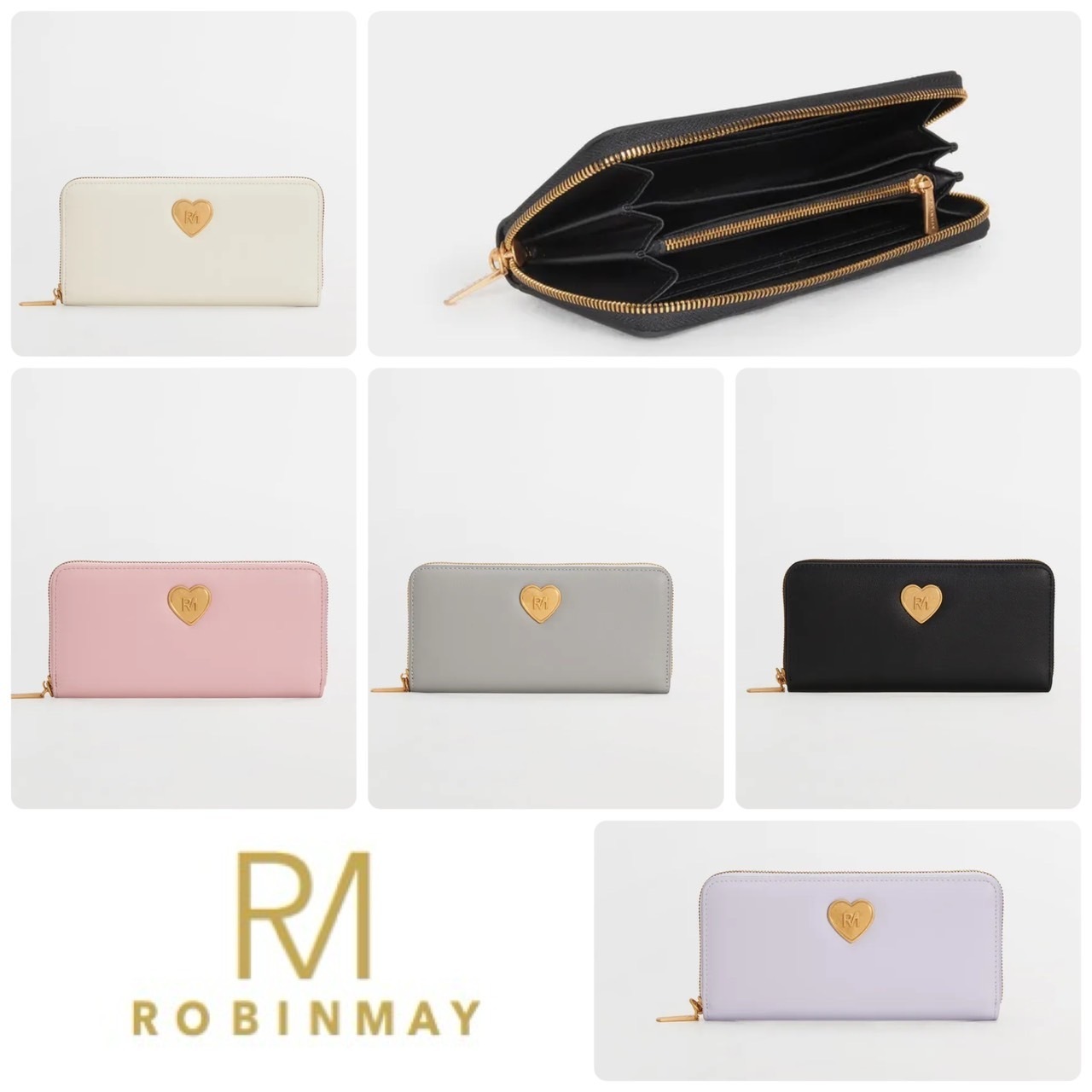 ROBINMAY ロビンメイ 大人気 牛革 レザー 長財布 J093