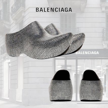 国内発送【BALENCIAGA】サンダル ミュール ロゴ シルバー シルバー（銀色）系 BALENCIAGA(バレンシアガ) サンダル