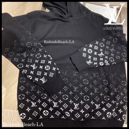 Louis Vuitton Hoodies Flower Patterns Monogram Unisex Street Style Long Sleeves