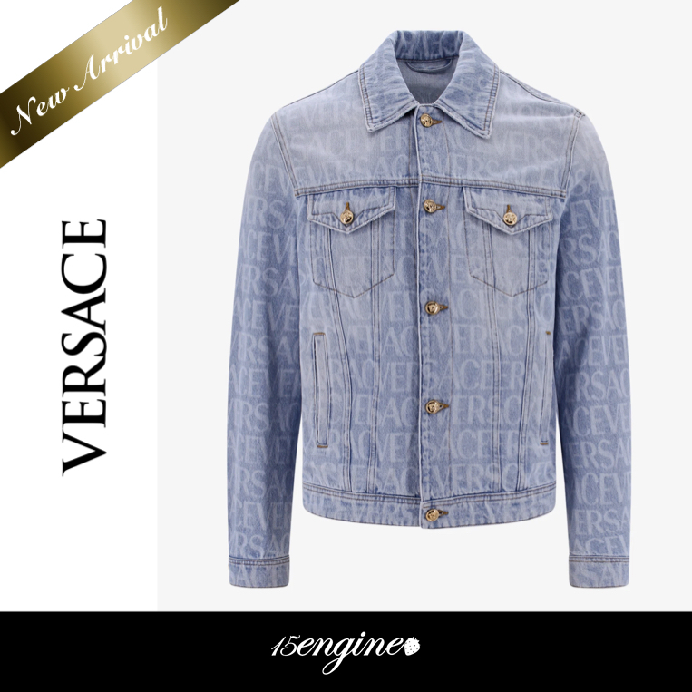 視線を集めて◇ロゴ Denim Jacket◇VERSACE