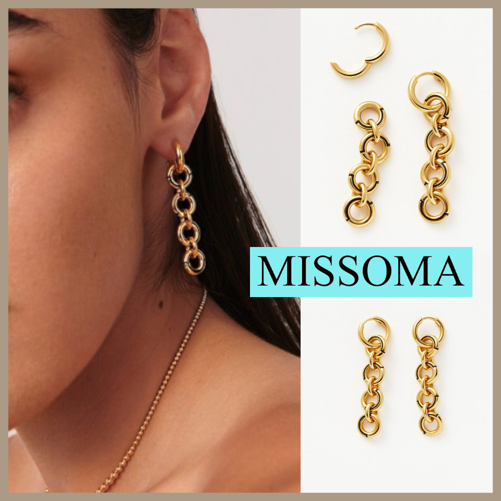 ★MISSOMA★ ENAMEL BYLINE リンク ドロップ フープ イヤリング