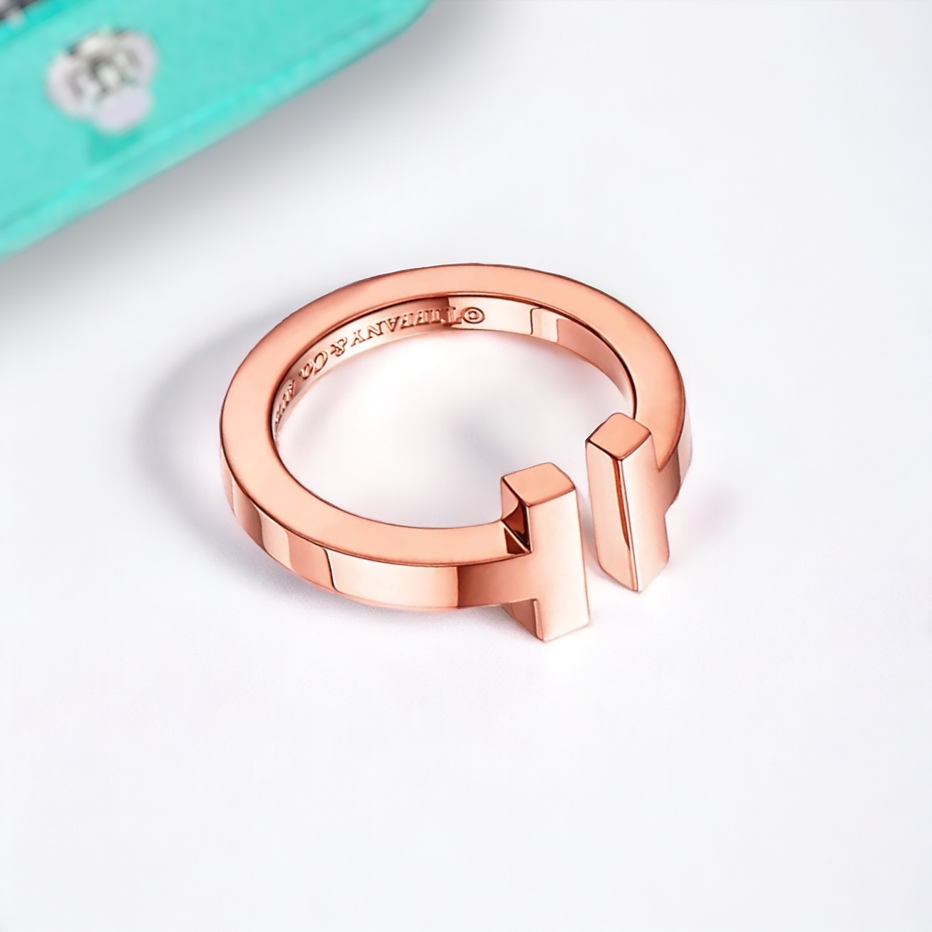 【Tiffany&Co】Tiffany T☆Rose Gold 18k Square Ring 指輪
