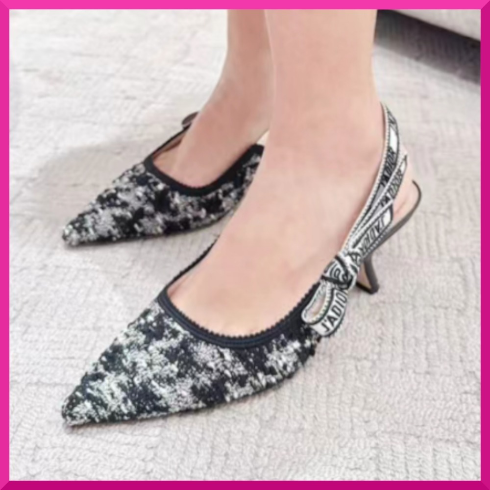 【ツイードでオシャレ】Dior J'Adior スリングバックパンプス