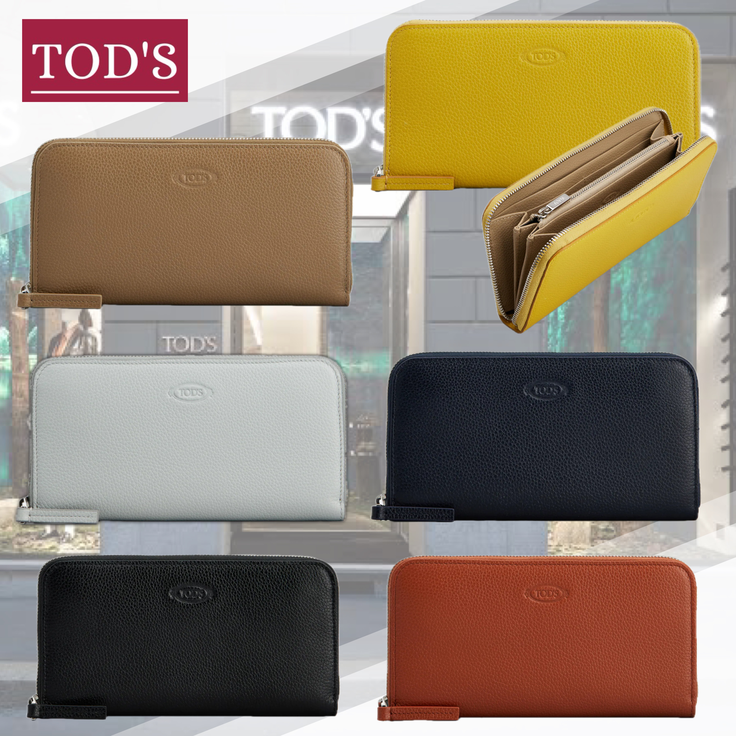 【ユニセックス】TOD'S『レザー ウォレット』送料込 Man ブラック レザー ウォレット XAMIMPA1400QNTPZB999 | Tods