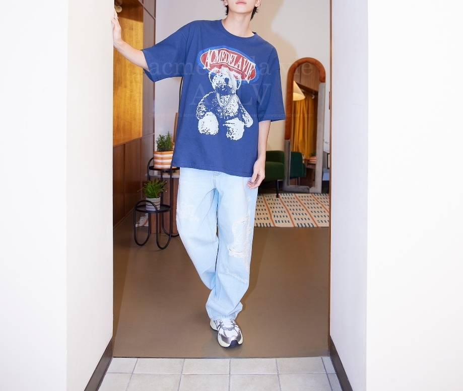[ADLV] DAMAGE STITCH WASHING DENIM PANTS /追跡付 ADLV】SYMBOL DESTROYED WASHING DENIM PANTS/追跡付 パンツ