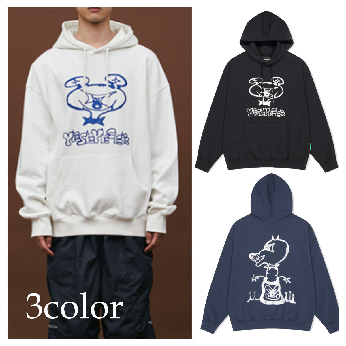 パーカー・フーディ YESEYESEE Tulrexx Doodle Hoodie 4FT084