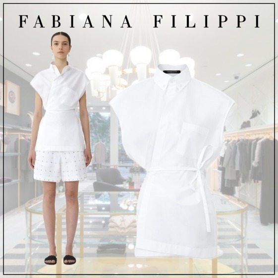 極美品・近年モデル✨ファビアナフィリッピ　半袖シャツ　モニーレ　シルク　M位 フィットネスウェア | 袖口ツイストデザインセミフィットタンク