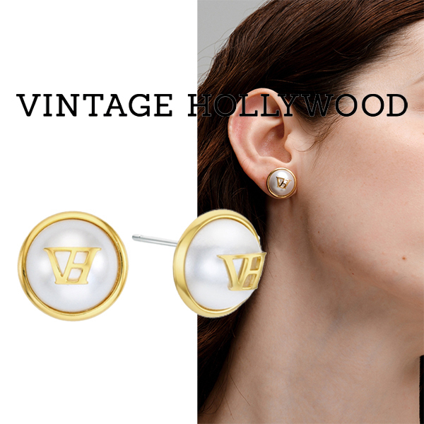 【VINTAGE HOLLYWOOD】VH Classic Pearl Earrings★送料・関税込