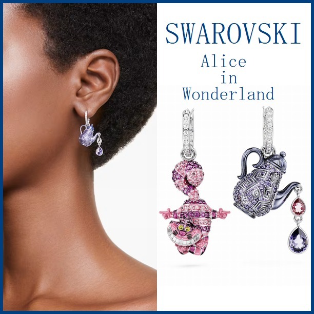 【SWAROVSKI】Alice in Wonderland ドロップピアス 5682806
