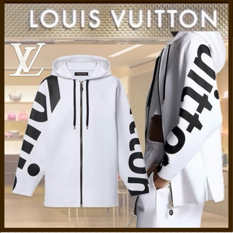 極上美品✨ルイヴィトン パーカー L ジップアップ カシミア 紐ロゴ