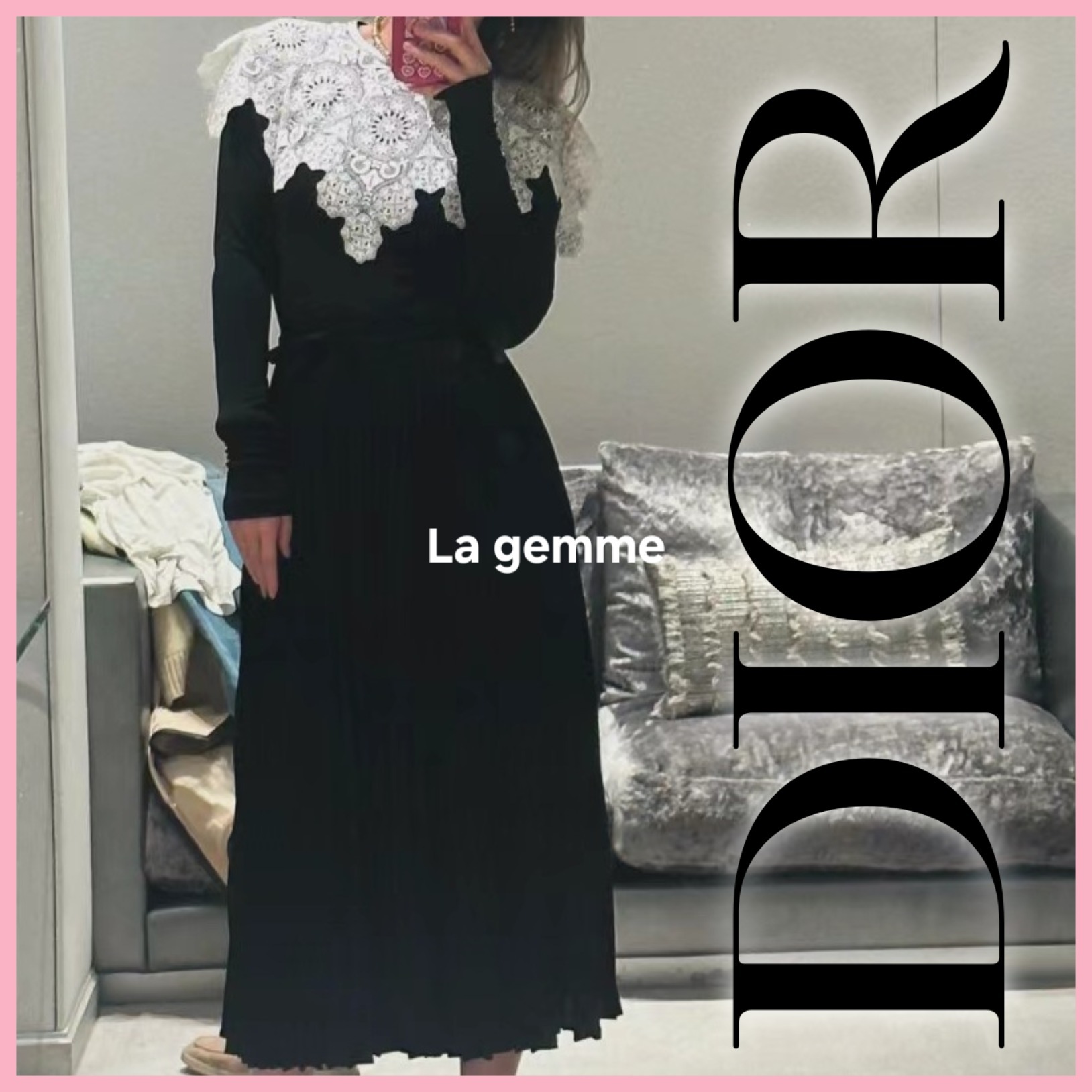 ★国内発送★即納！【Dior ディオール】プリーツ ミディドレス