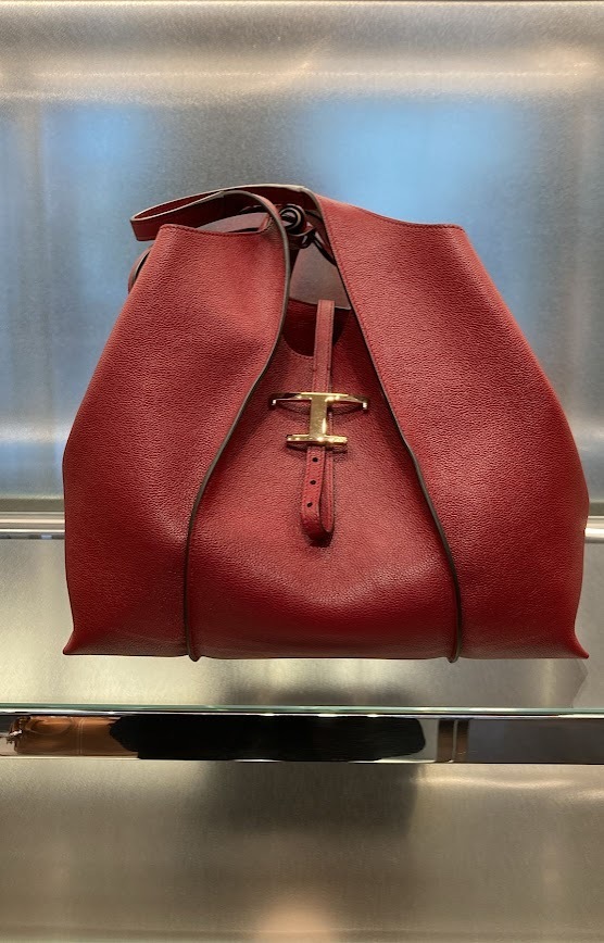 TOD'S leather ミディアム ロゴバッグ