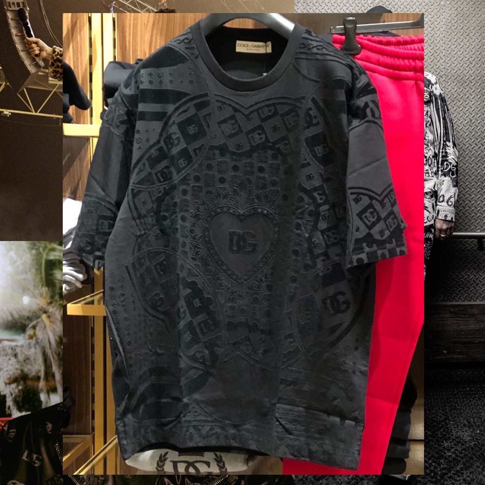 Dolce & Gabbana 迷彩柄 ロゴ 半袖 Tシャツ Dolce & Gabbana ロゴ 迷彩柄 切り替え 半袖Tシャツ