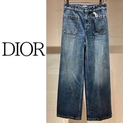 Christian Dior More Jeans Denim Street Style Plain Cotton Jeans