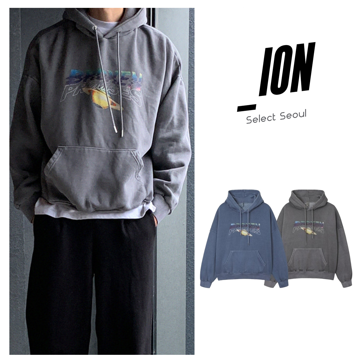 パーカー・フーディ IONSEOUL Space Pigment Warm Hood T 4JH030
