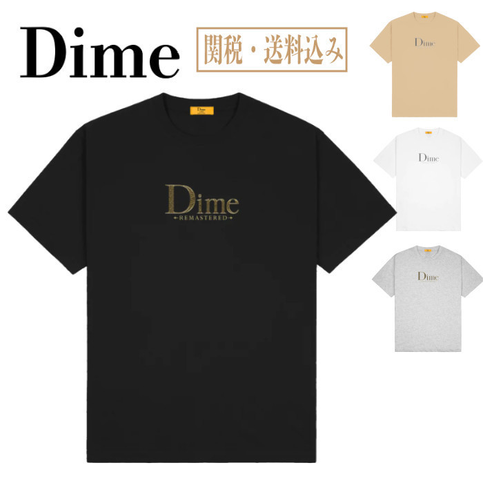 Dime Tシャツ ブラック ストリートファッション ロゴ入り