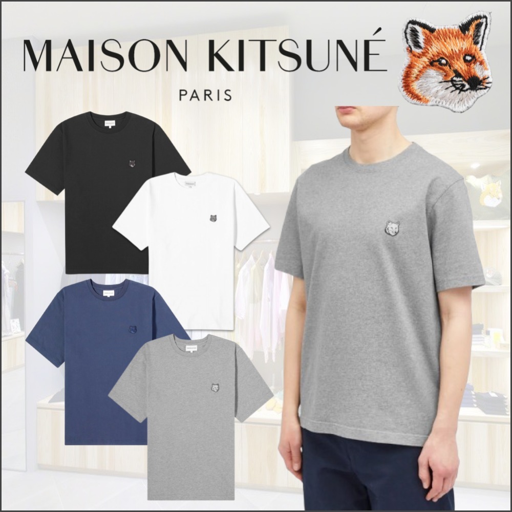 メゾンキツネ Tシャツ 半袖 フォックスヘッド ロゴ コットン