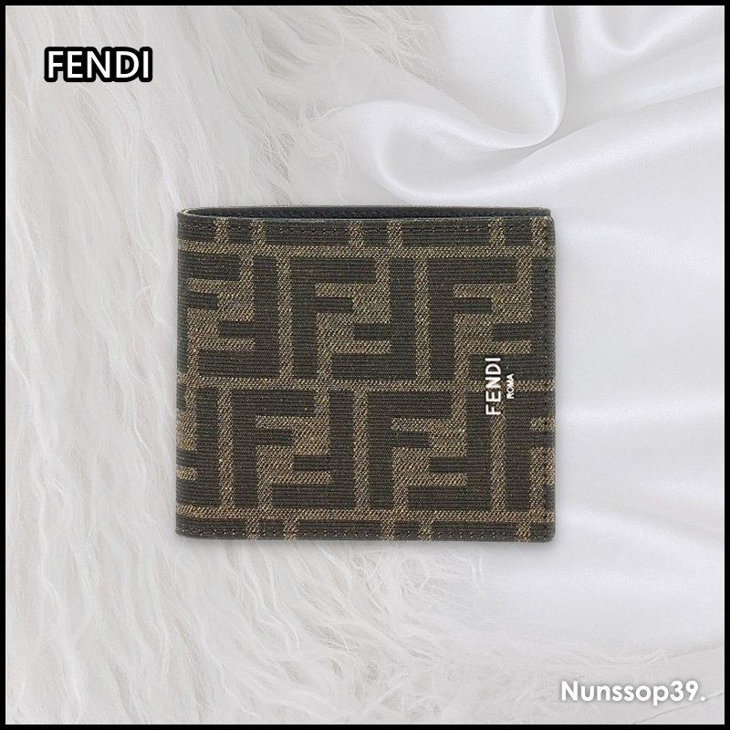 《FENDI》 7M0169 ALWK F0L3T FF ファブリックウォレット