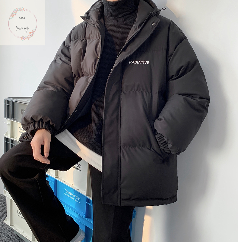 ユニセックス ダウンジャケット フード付き 韓国 r1-296