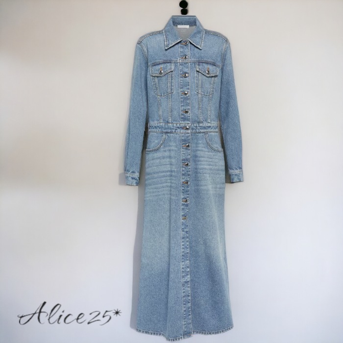 ☆セール☆ [Chloe] デニム マキシ ドレス ワンピース