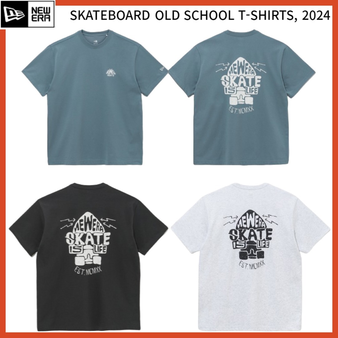 Newera■スケートボードオールドスクール T-shirt■送料込