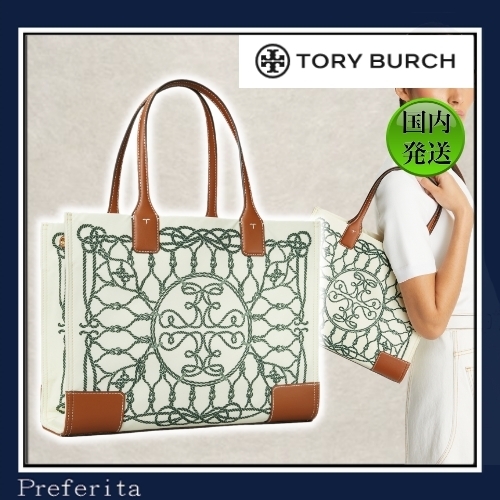 【Tory Burch】エラ プリント スモール トート バッグ ロープ