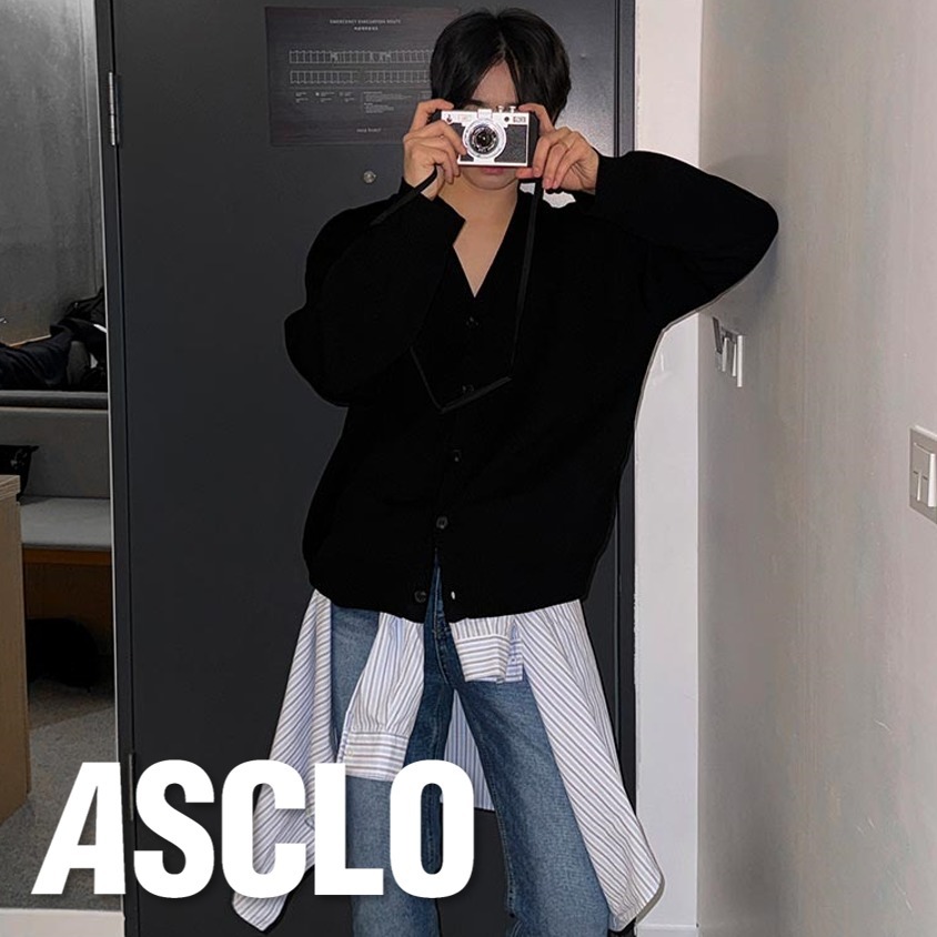 カーディガン ASCLO The Basic Cardigan (6color)